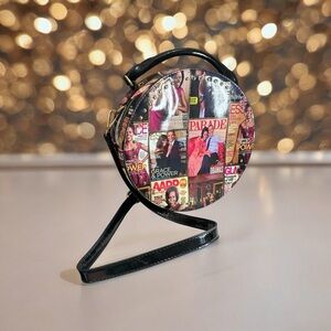 Michelle Obama Boujee Bag Purse Crossbody Glossy Magazine Clips Black Adjustable